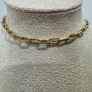 18k yellow gold stamped 750 gold paper clip bracelet for women